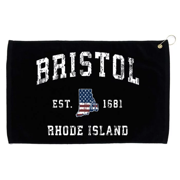 Bristol Rhode Island Ri Vintage American Flag Sports Design Grommeted Golf Towel