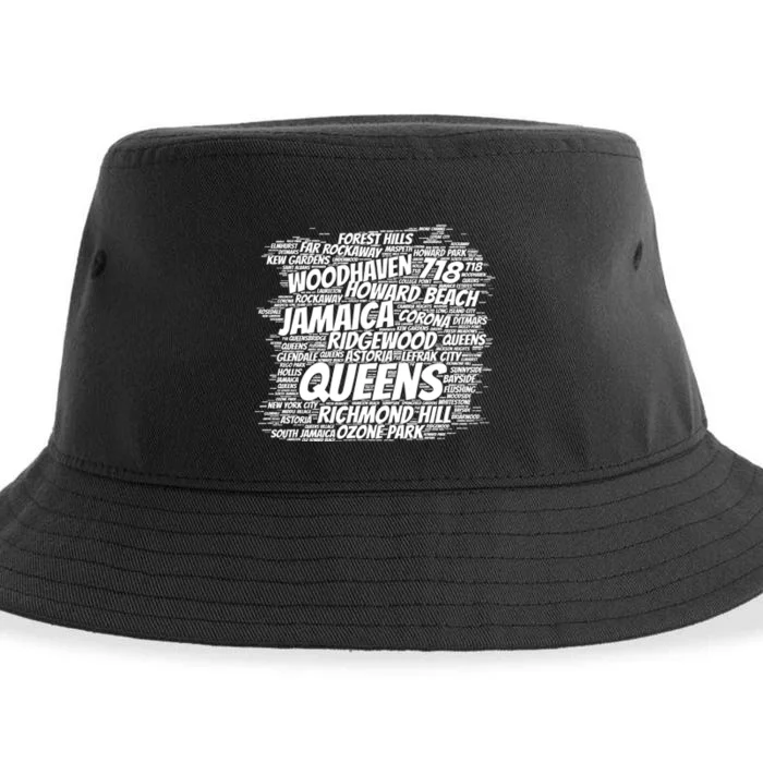 Born Raised In Queens Borough New York City Sustainable Bucket Hat