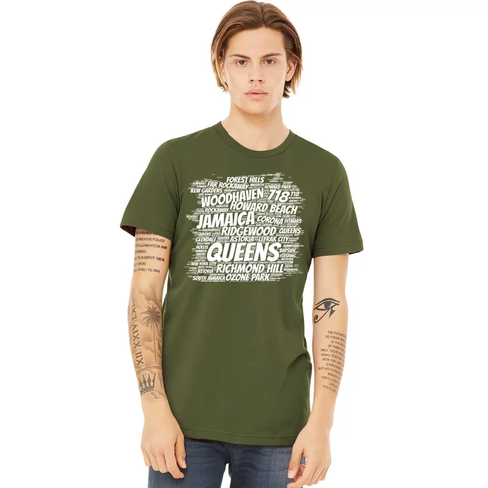 Born Raised In Queens Borough New York City Premium T-Shirt