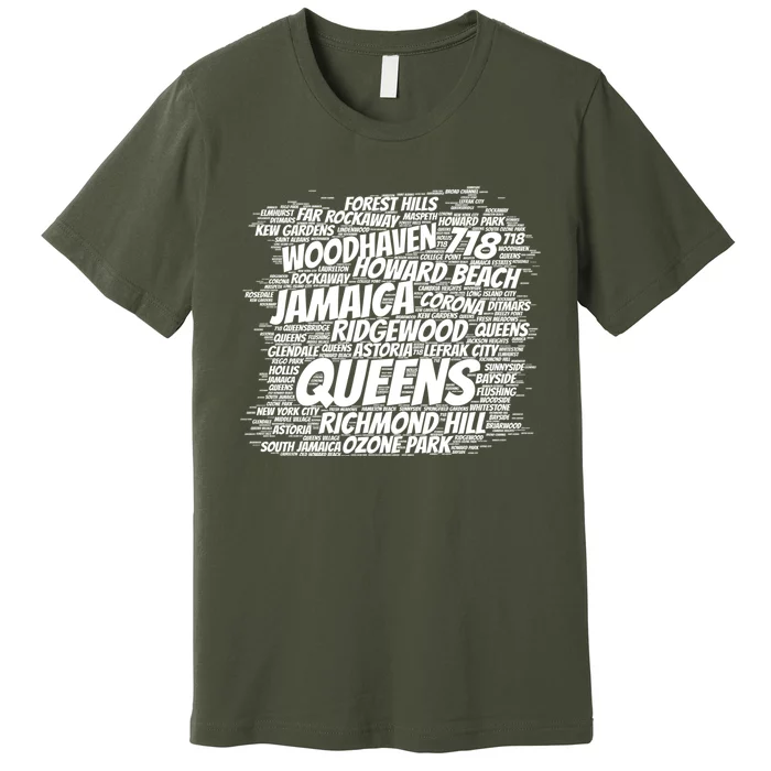 Born Raised In Queens Borough New York City Premium T-Shirt