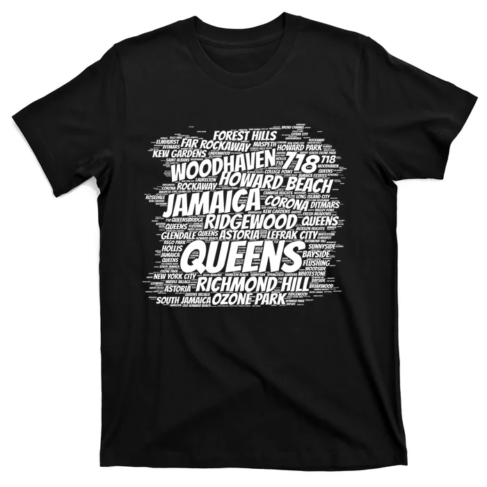 Born Raised In Queens Borough New York City Gift T-Shirt