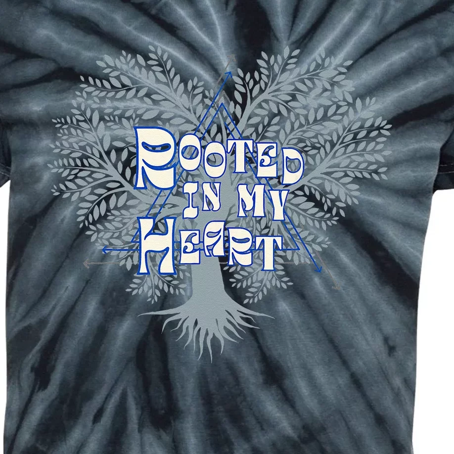 Blue Rooted in my Heart Kids Tie-Dye T-Shirt