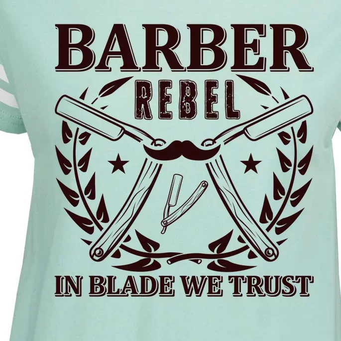 Barber Rebel In Blade We Trust Enza Ladies Jersey Football T-Shirt