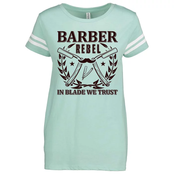 Barber Rebel In Blade We Trust Enza Ladies Jersey Football T-Shirt