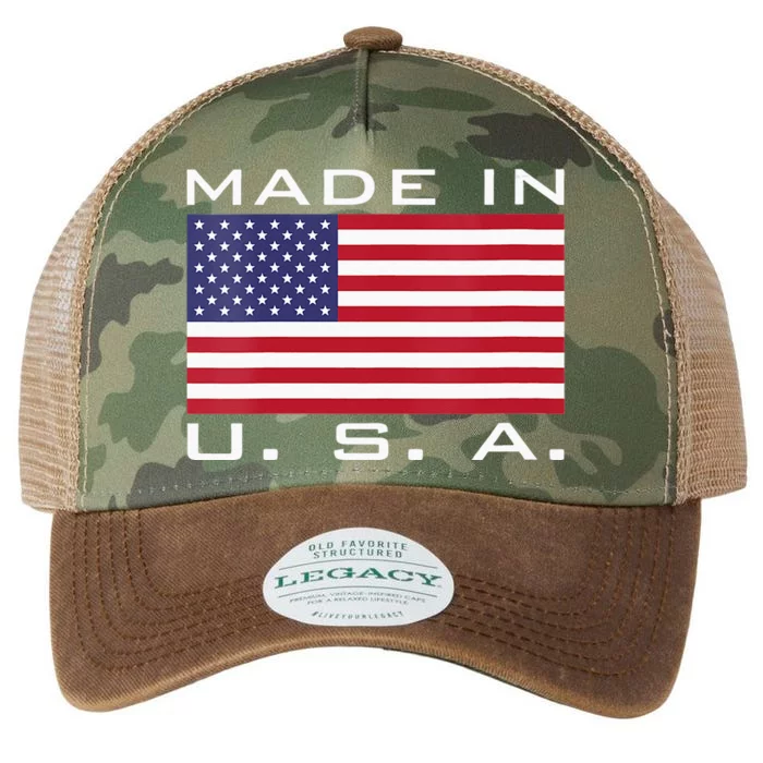 BORN & RAISED IN USA FLAG AMERICAN MADE BRED AMERICA Legacy Tie Dye Trucker Hat