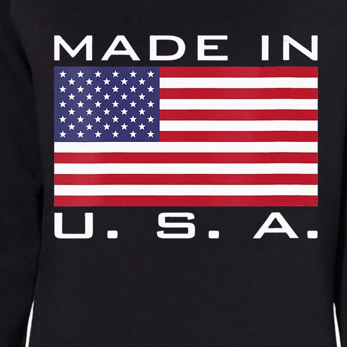 BORN & RAISED IN USA FLAG AMERICAN MADE BRED AMERICA Womens California Wash Sweatshirt