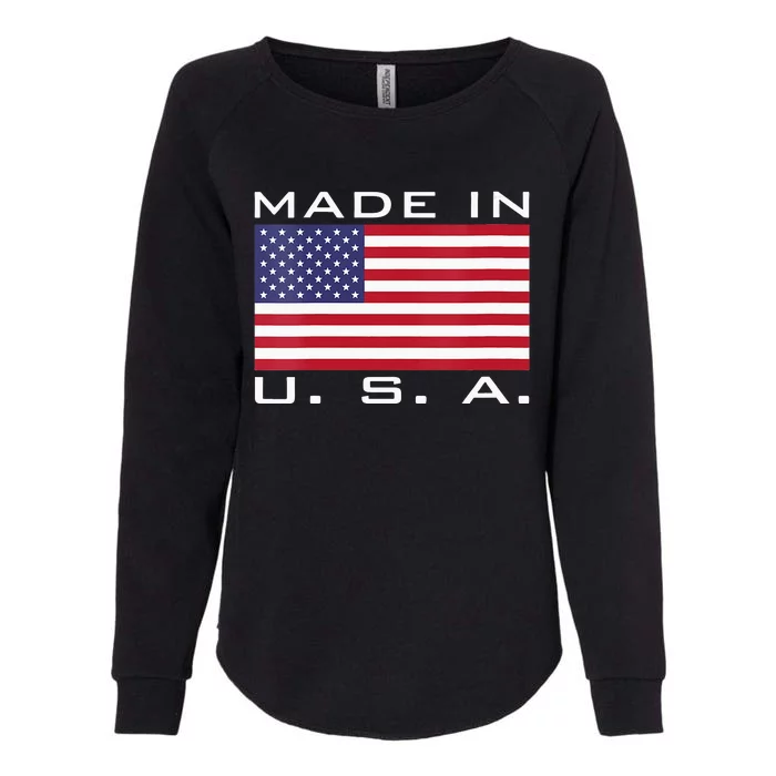 BORN & RAISED IN USA FLAG AMERICAN MADE BRED AMERICA Womens California Wash Sweatshirt