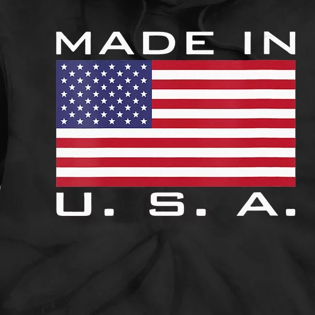 BORN & RAISED IN USA FLAG AMERICAN MADE BRED AMERICA Tie Dye Hoodie