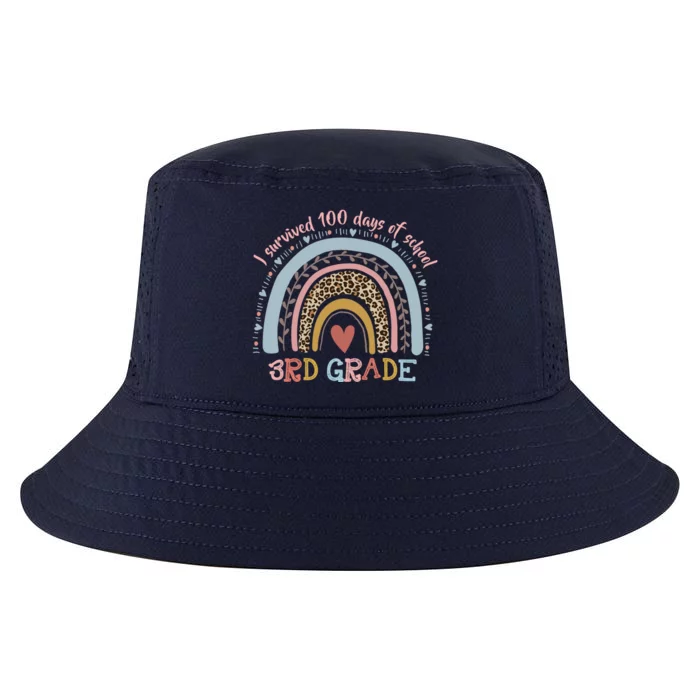 Boho Rainbow I Survived 100 Days Of 3rd Grade School Student Funny Gift Cool Comfort Performance Bucket Hat