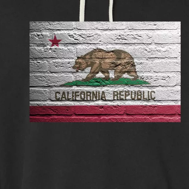 Brick California Republic Bear Flag Garment-Dyed Fleece Hoodie