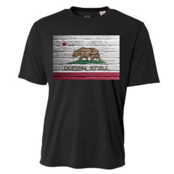 Brick California Republic Bear Flag Cooling Performance Crew T-Shirt