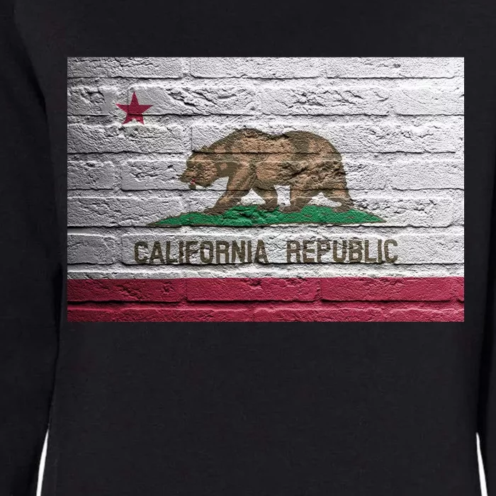 Brick California Republic Bear Flag Womens California Wash Sweatshirt