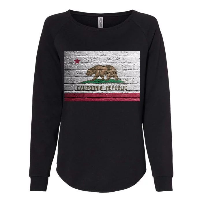 Brick California Republic Bear Flag Womens California Wash Sweatshirt