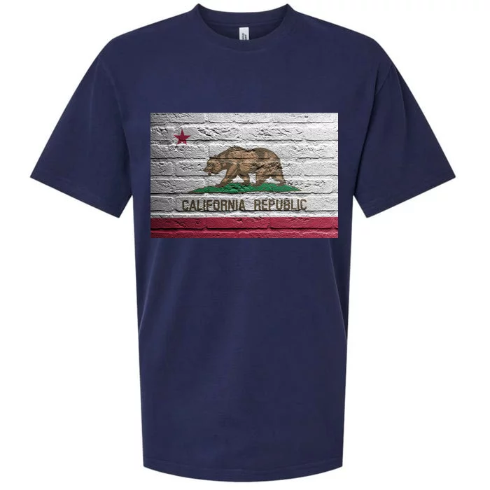 Brick California Republic Bear Flag Sueded Cloud Jersey T-Shirt