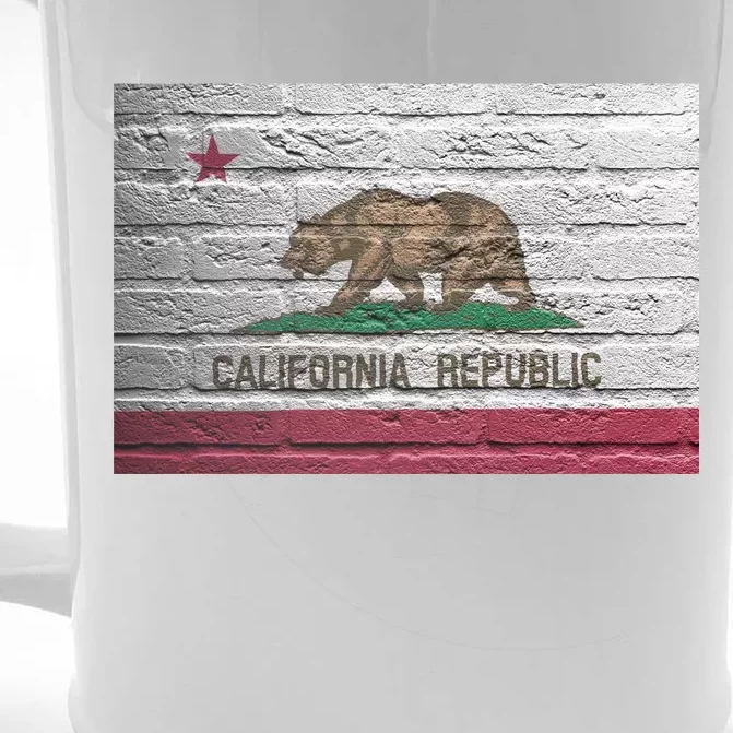 Brick California Republic Bear Flag Front & Back Beer Stein