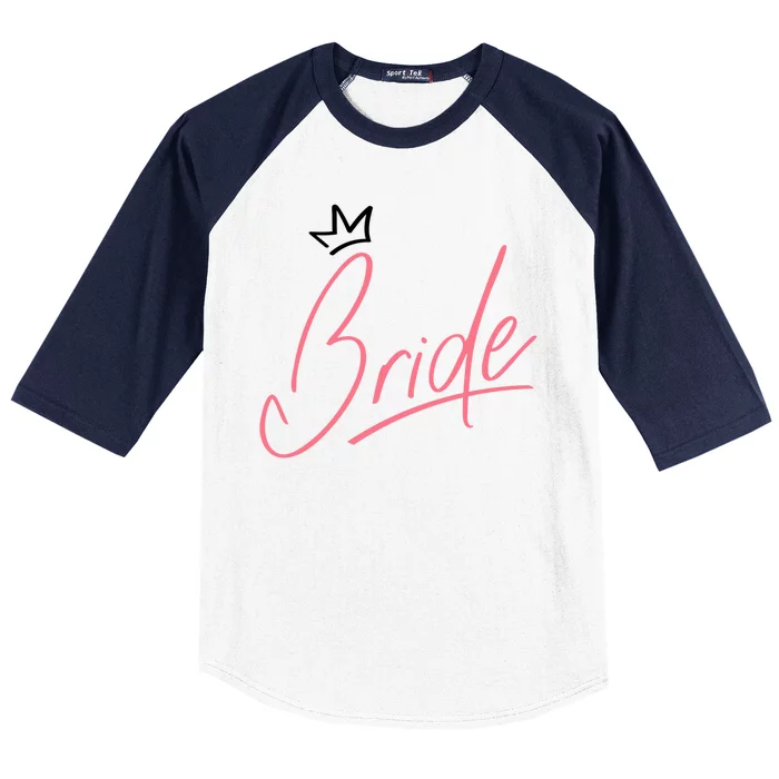 Bride Crown Baseball Sleeve Shirt