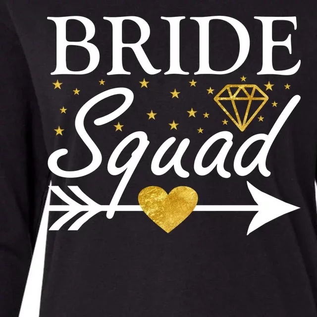 Bride Squad Arrow Womens Cotton Relaxed Long Sleeve T-Shirt