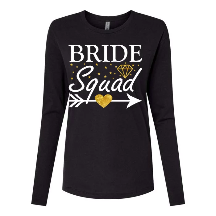 Bride Squad Arrow Womens Cotton Relaxed Long Sleeve T-Shirt