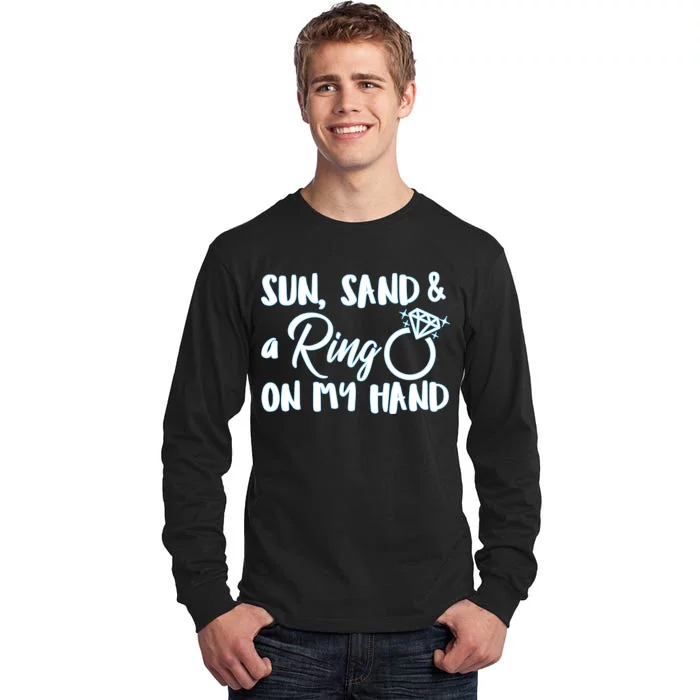 Bride Sun Sand & A Ring On My Hand Tall Long Sleeve T-Shirt