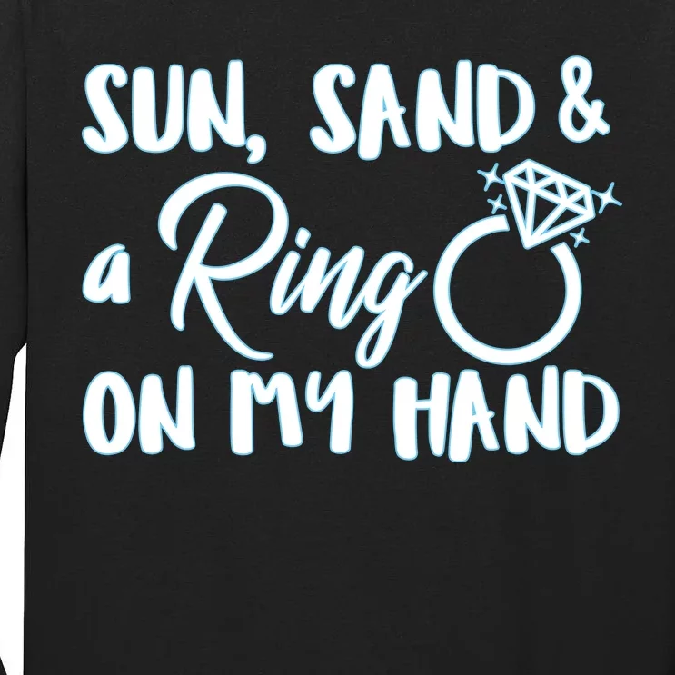 Bride Sun Sand & A Ring On My Hand Tall Long Sleeve T-Shirt