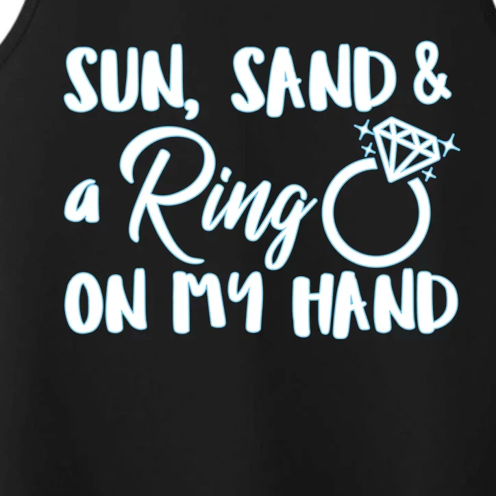 Bride Sun Sand & A Ring On My Hand Performance Tank