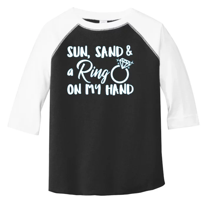 Bride Sun Sand & A Ring On My Hand Toddler Fine Jersey T-Shirt