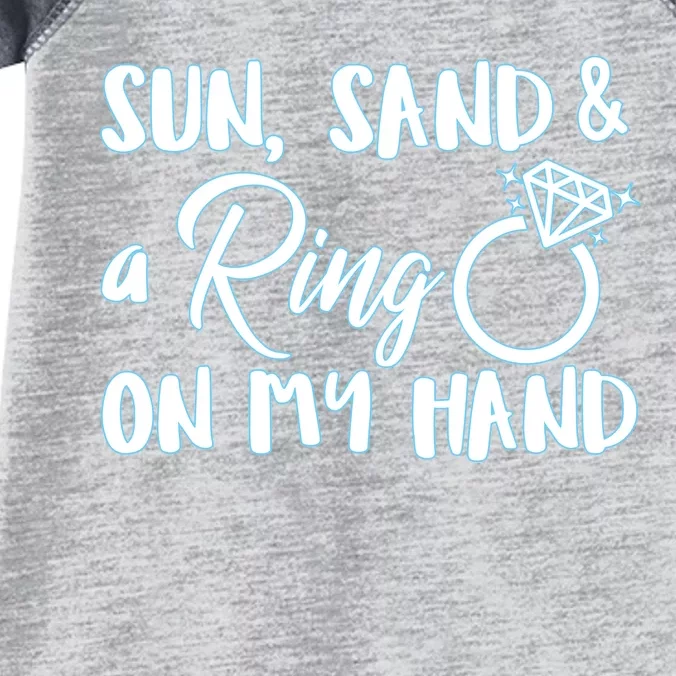 Bride Sun Sand & A Ring On My Hand Infant Baby Jersey Bodysuit