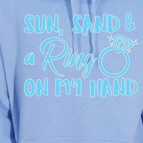 Bride Sun Sand & A Ring On My Hand Unisex Surf Hoodie