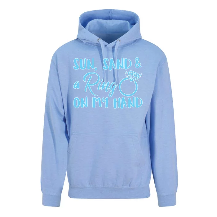 Bride Sun Sand & A Ring On My Hand Unisex Surf Hoodie