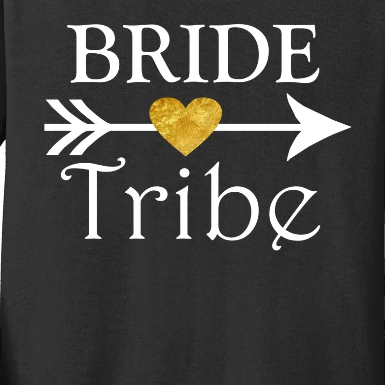 Bride Tribe Arrow Kids Long Sleeve Shirt