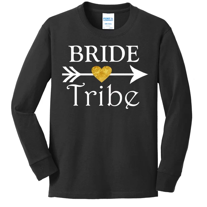 Bride Tribe Arrow Kids Long Sleeve Shirt