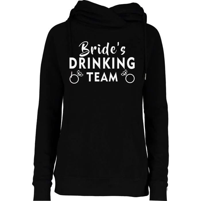 Bride's Drinking Team Womens Funnel Neck Pullover Hood