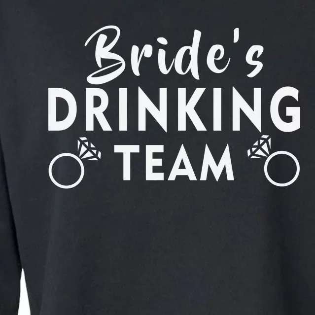 Bride's Drinking Team Cropped Pullover Crew