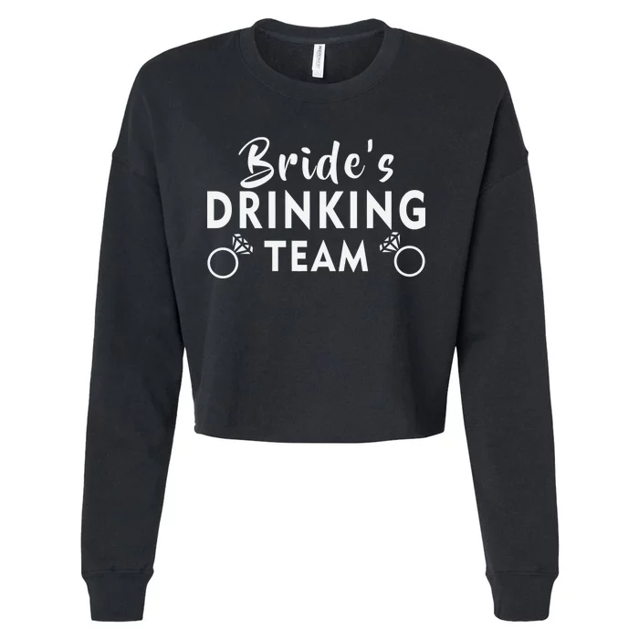 Bride's Drinking Team Cropped Pullover Crew