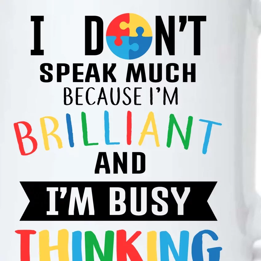 Brilliant And Busy Thinking Autism Awareness Black Color Changing Mug