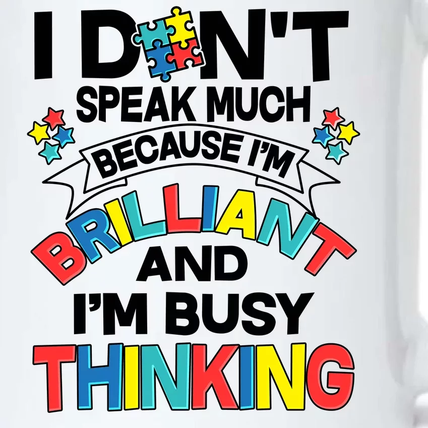 Brilliant Busy Thinking Autism Awareness Quote Black Color Changing Mug