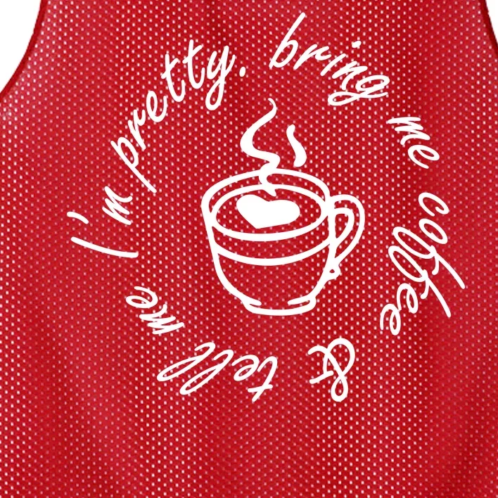 Bring Me Coffee And Tell Me I'm Pretty Mesh Reversible Basketball Jersey Tank