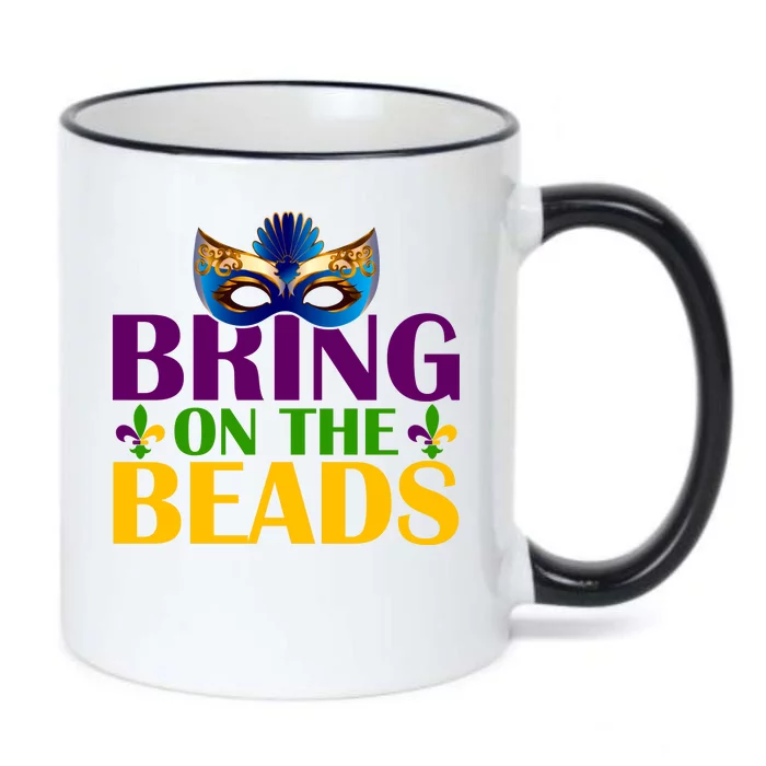 Bring On The Beads Mardi Gras Black Color Changing Mug