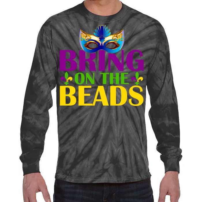 Bring On The Beads Mardi Gras Tie-Dye Long Sleeve Shirt