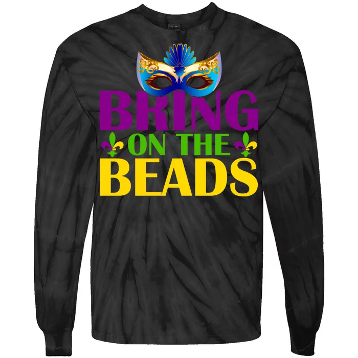 Bring On The Beads Mardi Gras Tie-Dye Long Sleeve Shirt