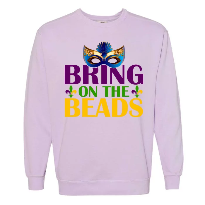 Bring On The Beads Mardi Gras Garment-Dyed Sweatshirt