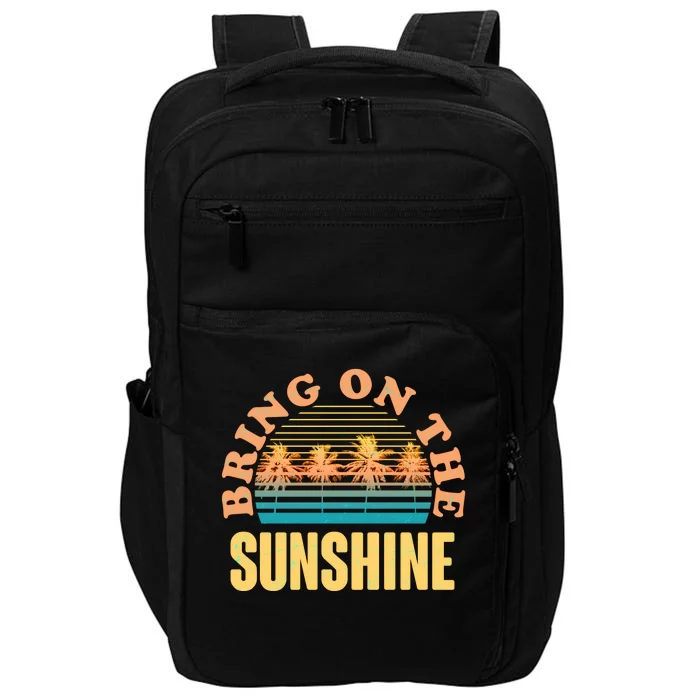 Bring On The Sunshine Tropical Palm Trees Impact Tech Backpack