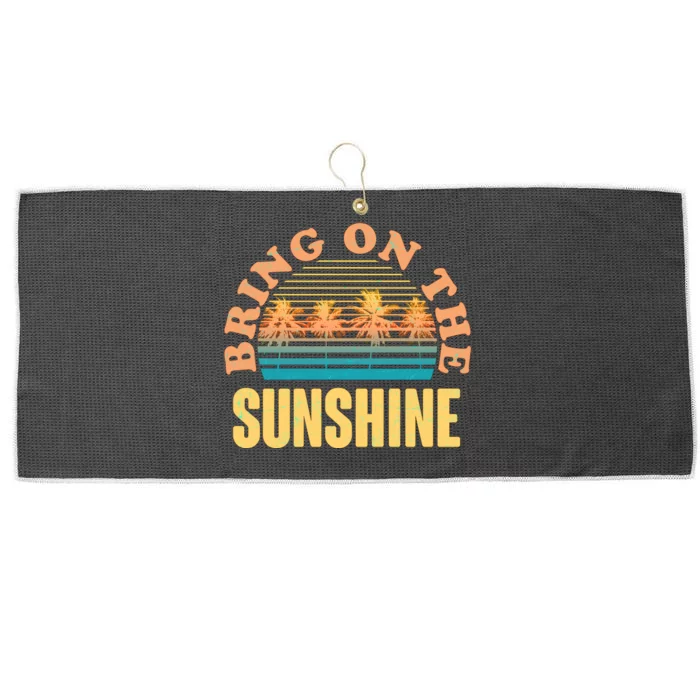 Bring On The Sunshine Tropical Palm Trees Large Microfiber Waffle Golf Towel