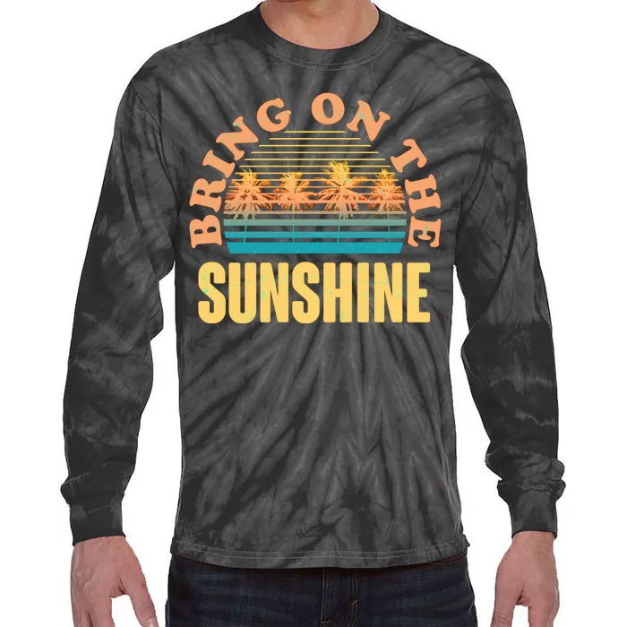 Bring On The Sunshine Tropical Palm Trees Tie-Dye Long Sleeve Shirt