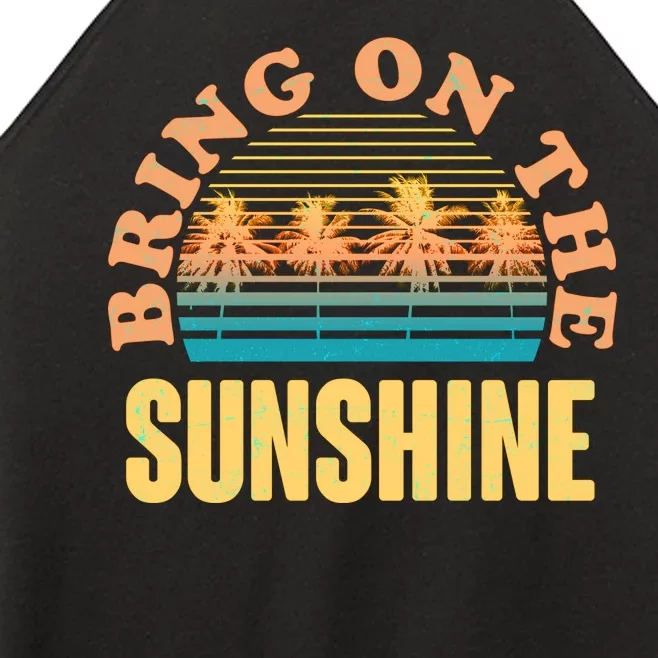 Bring On The Sunshine Tropical Palm Trees Women’s Perfect Tri Rocker Tank