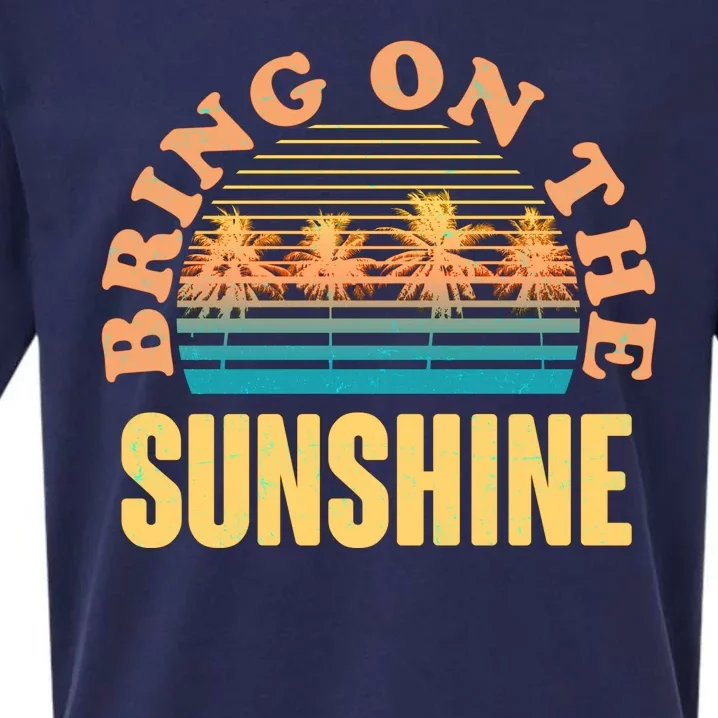 Bring On The Sunshine Tropical Palm Trees Sueded Cloud Jersey T-Shirt