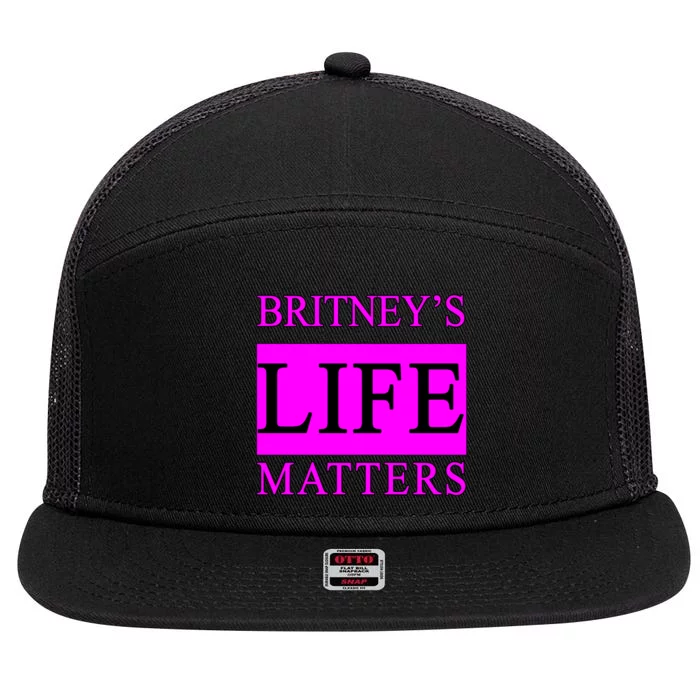 Britney's Life Matters BLM Free Britney 7 Panel Mesh Trucker Snapback Hat