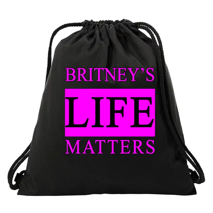 Britney's Life Matters BLM Free Britney Drawstring Bag