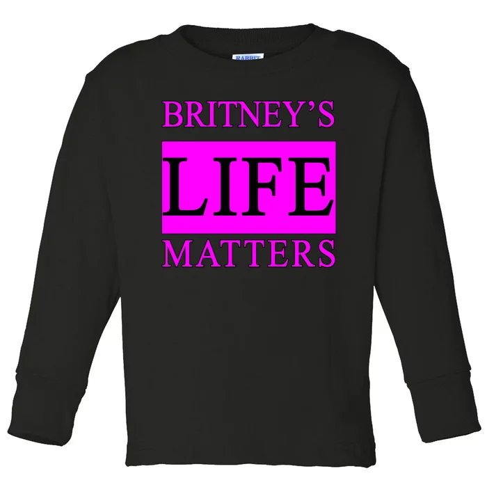 Britney's Life Matters BLM Free Britney Toddler Long Sleeve Shirt