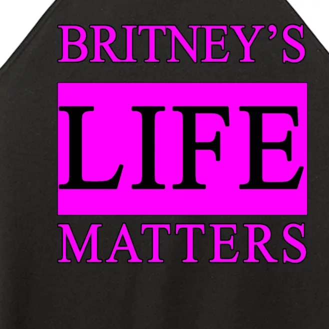 Britney's Life Matters BLM Free Britney Women’s Perfect Tri Rocker Tank